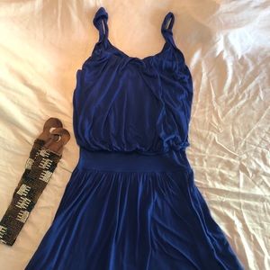 Anthropologie Deletta Cobalt Blue Dress